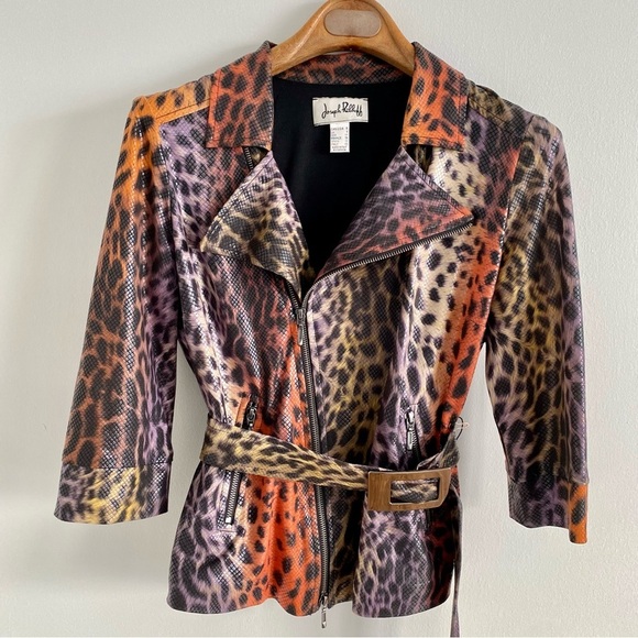 Joseph Ribkoff Leopard Jacket Size 6 - Picture 1 of 6